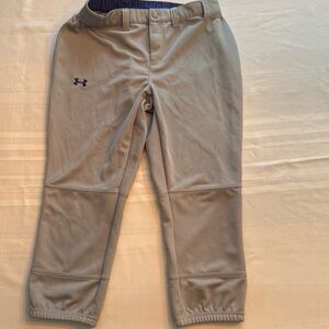 Under Armour woman’s gray soft ball pants, like new condition